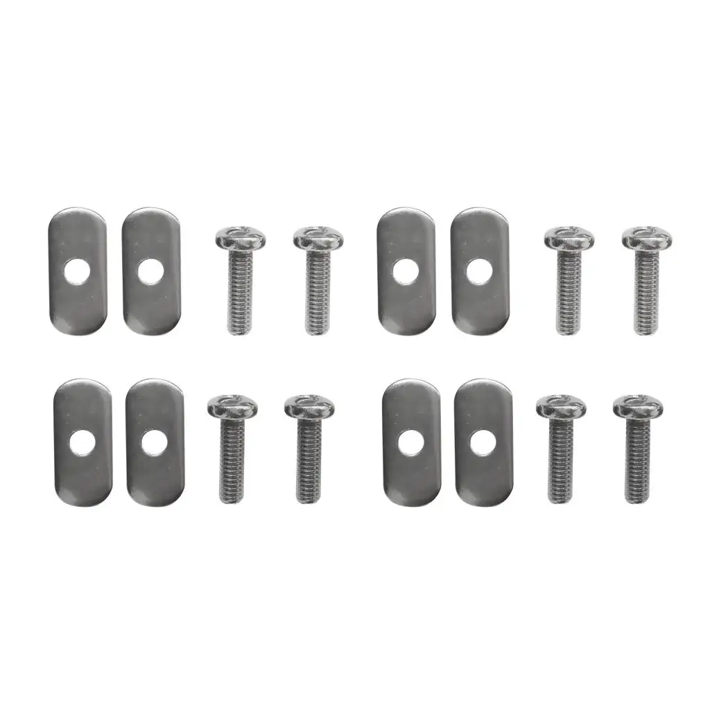 8 Sets Kayak Track Screws Nuts Stainless Steel Rail Hardware for Boat Mounting Canoe Accessories