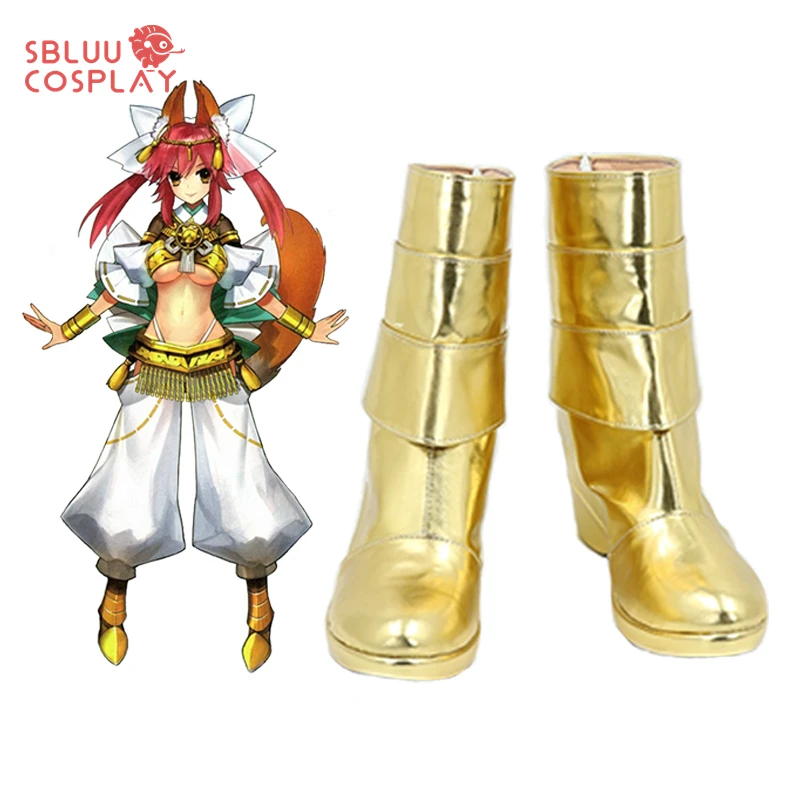 SBluuCosplay FGO Fate Tamamo no Mae Cosplay Shoes Custom Made Boots