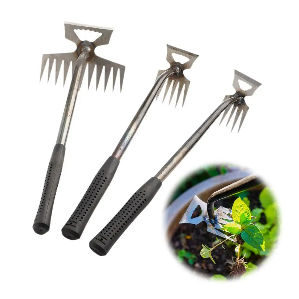 

2 In 1 Uprooting Weeding Tool Ergonomic Handle Manual Garden Puller Weeding V Removal Soil Shovel Loose Weeder Fork Lightwe K5t2