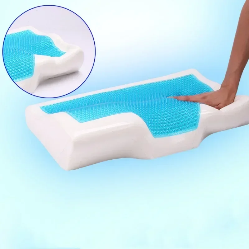 Ice cool anti snore pillow Sleep gel pillow core comfortable relax neck slow rebound soft ice cool ergonomic orthopedic pillow