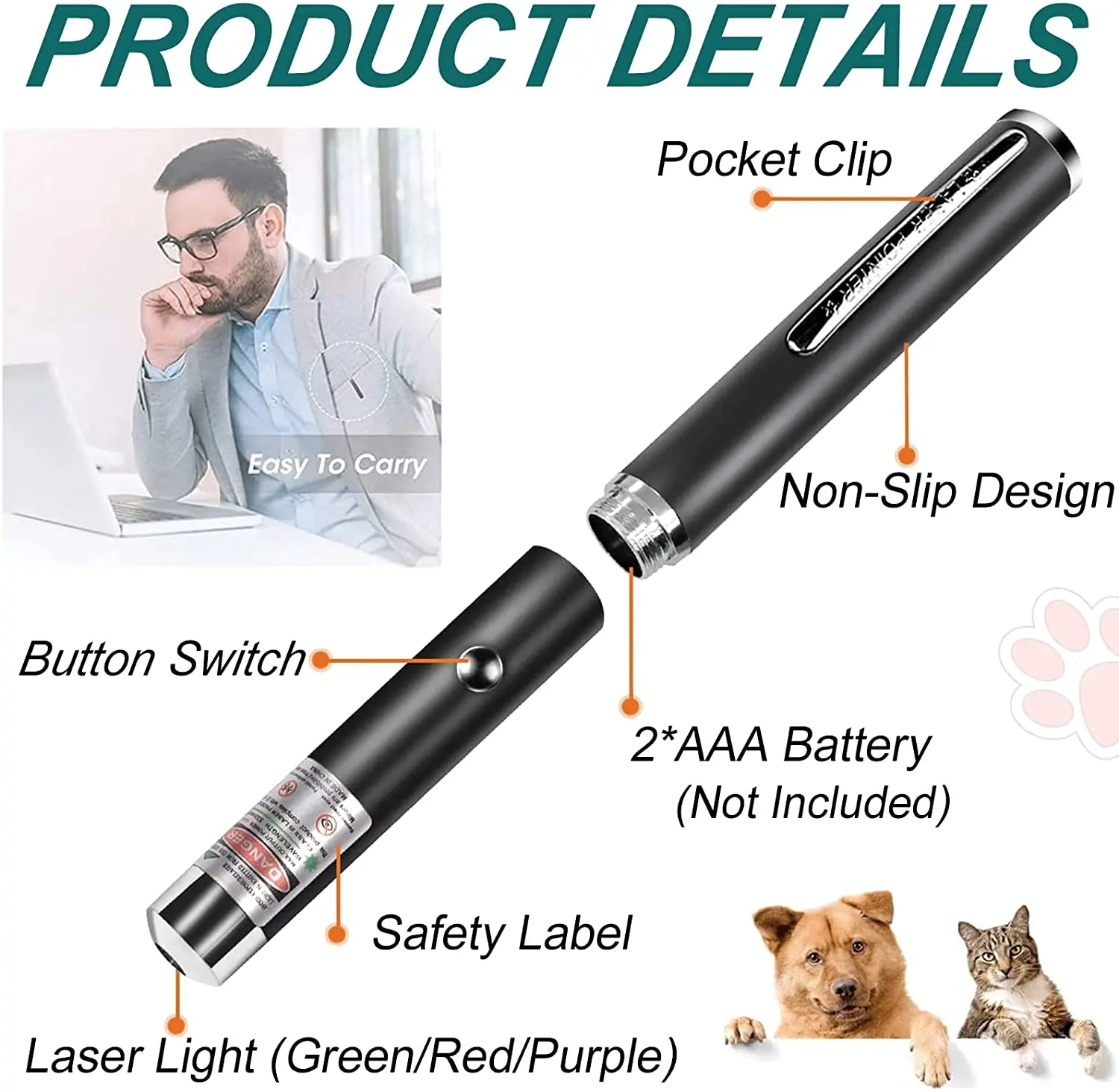 Laser Sight Pointers 5MW Powerful Green Blue Red Dot Laser Light High Power Laser Meter 405Nm 530Nm 650Nm Green Lazer