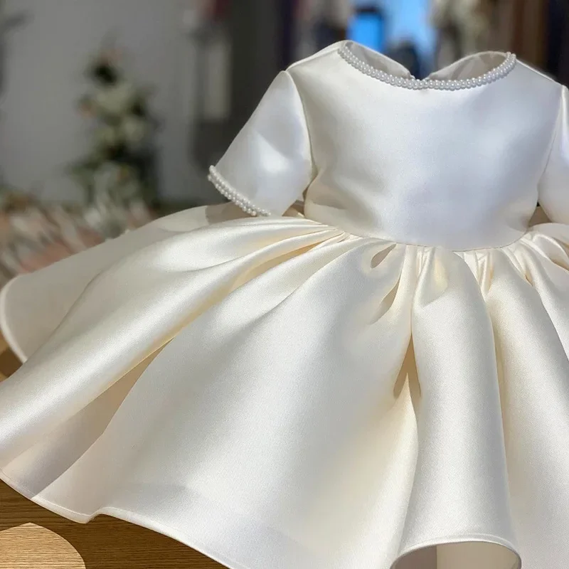 Eid Baby First Birthday Dress Newborn Infant Girls Christmas Party Dresses Children Lolita Ball Gown Kids Boutique Clothing