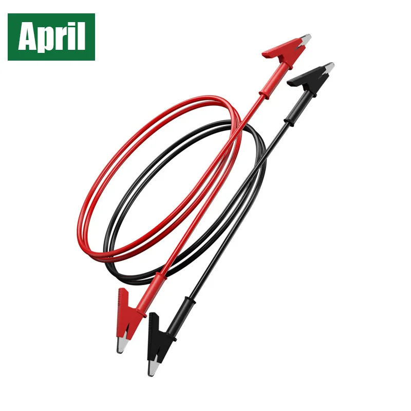 5 stks Alligator Clip naar Alligator Clip Multimeter Test Lead Kabel Lijn Jumper Draad 100 cm Elektrische Test tools