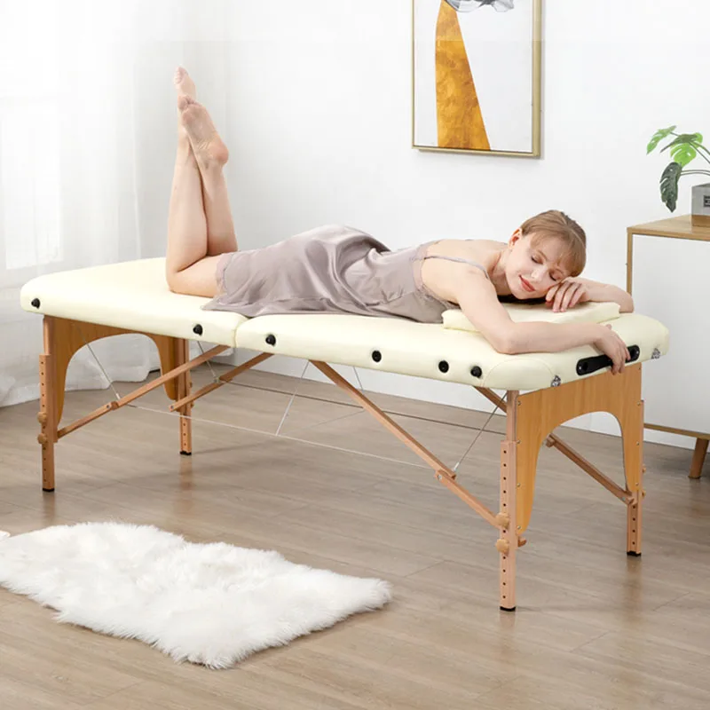 

Wooden Beauty Folding Bed Spa Full Body Facial Tattoo Massage Bed Salon Mattresses Cama Dobravel Massage Furniture LJ50MB