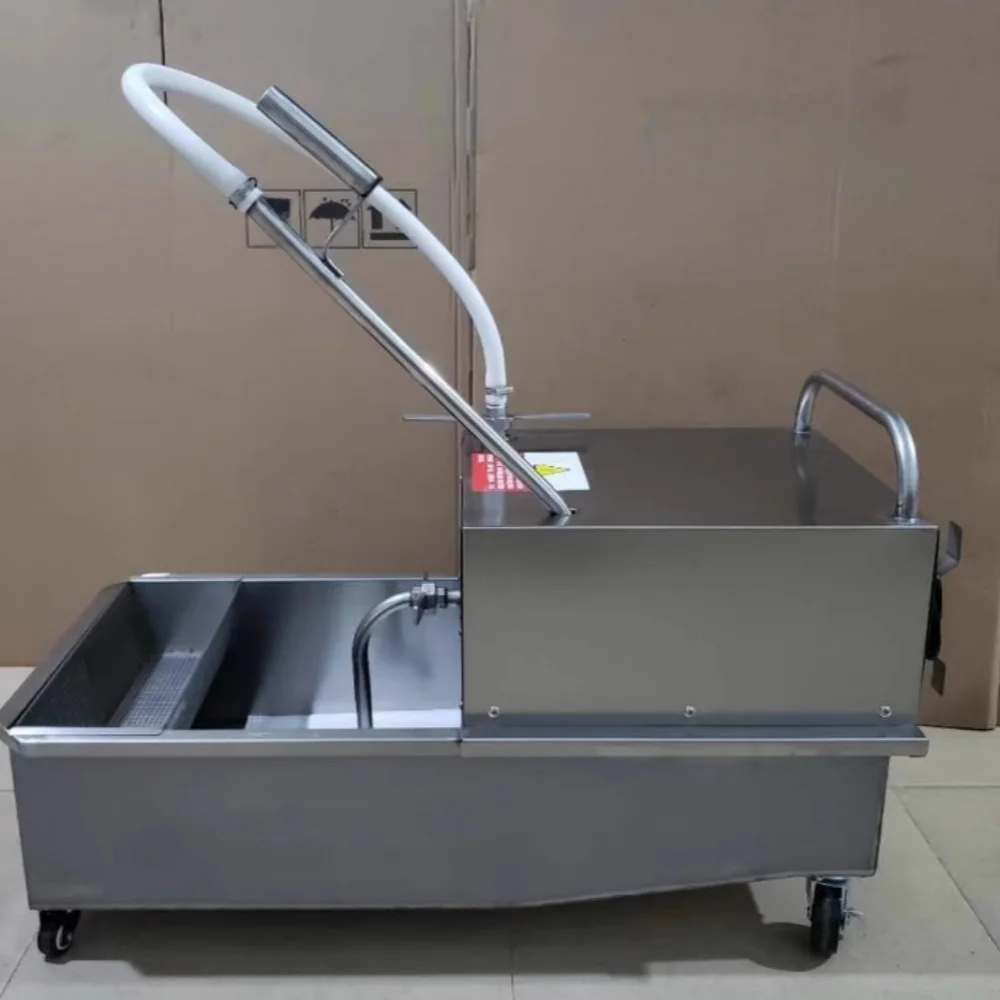 35L Stainless Steel Commercial Deep Fryer Oil Filter Cart Machine Restaurant Fryer Oil Filtration Equipment for Fried Food