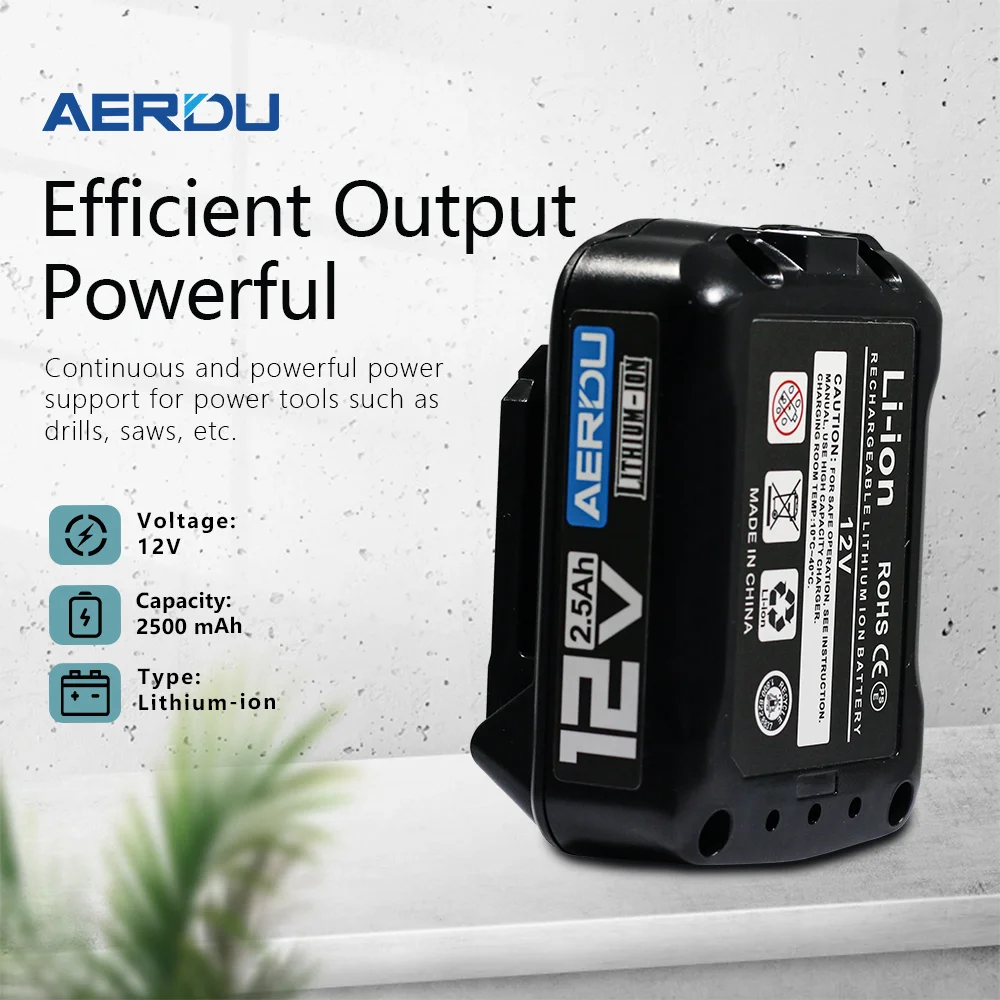 AERDU 10,8 V 12 V Tatsächliche Kapazität 1,5 Ah-3 Ah Werkzeuge Li-Ion Akku Für Makita 10,8 V 12 V BL1021B BL1041B BL1016 BL1015 BL104 DF331D