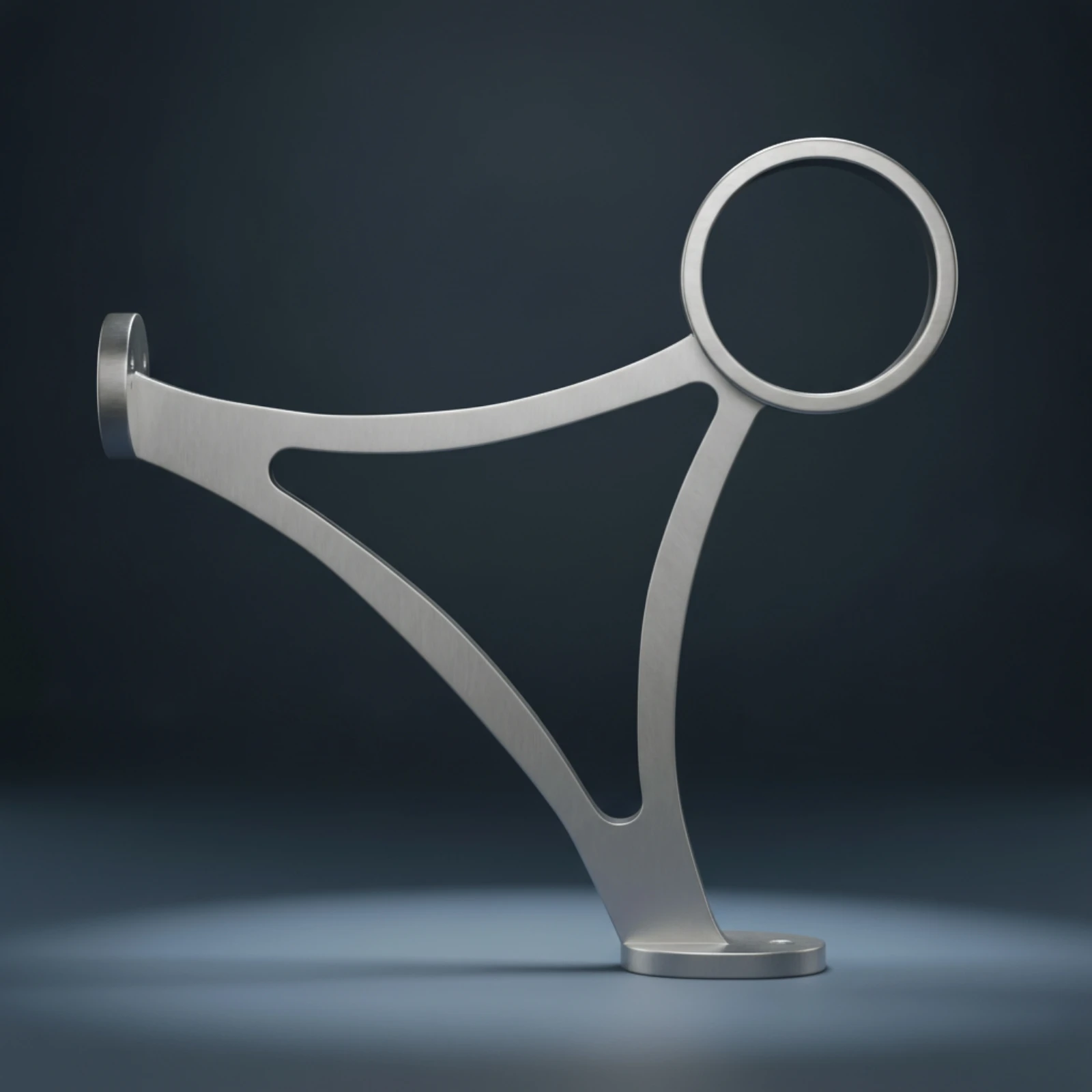 Handrail Bracket Polished Handrail Support with Clamp Clamp Railing Support Rust-Proof Hardware Heavy-Duty for Contractors