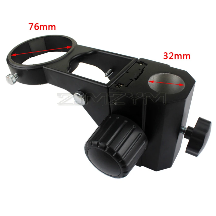 Universal Double Boom Binocular Trinocular Stereo Zoom Microscope Stand 76mm Focusing Holder Bracket for PCB Industry Lab