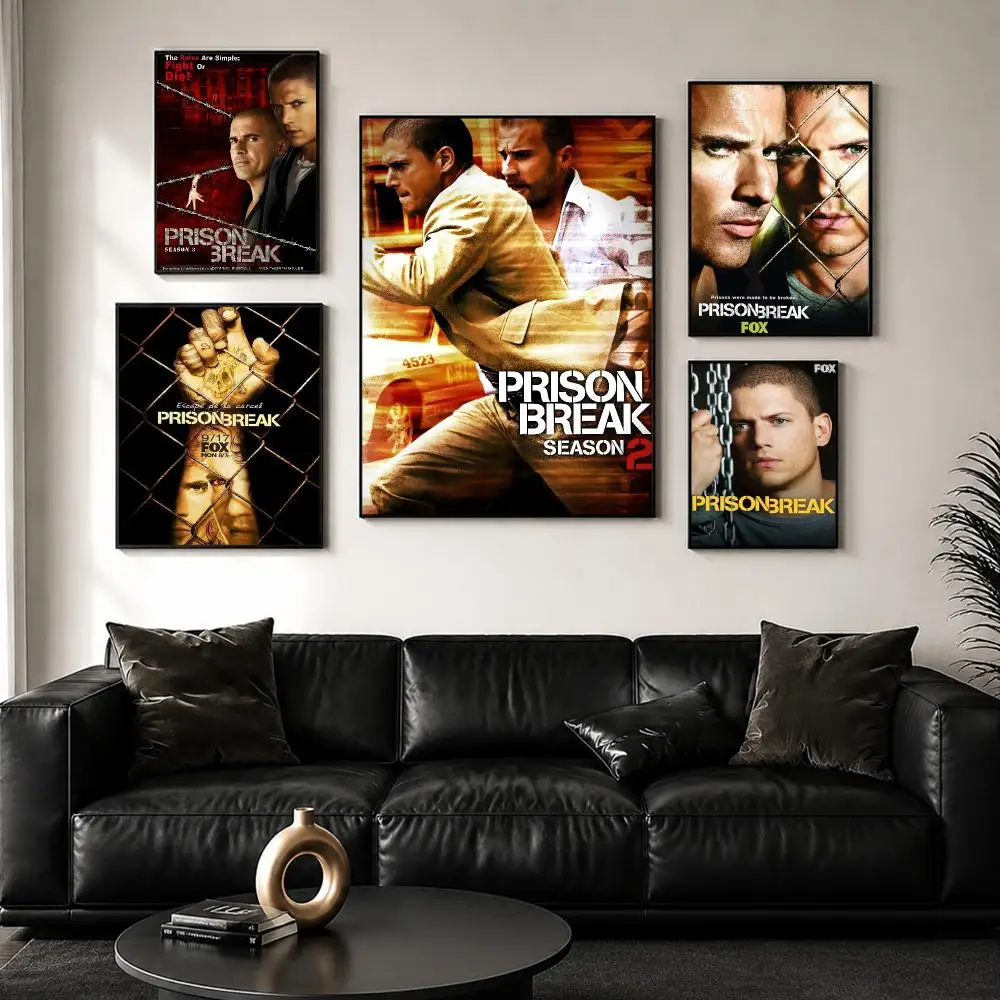 TV P-Prison Break Poster Perfect Sticker Self Adhesive for Office Home Theater Wall Art Decor Fancy Gift