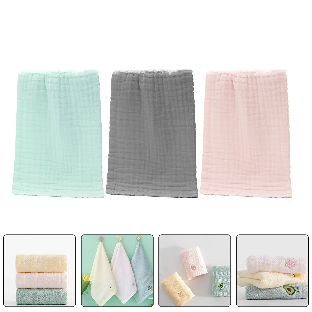 

3Pcs Children's Face Towels Bamboo Fiber Soft Cartoon Fruit Embroidery Newborn Washcloths Baby Burping Cloth Hand Towels