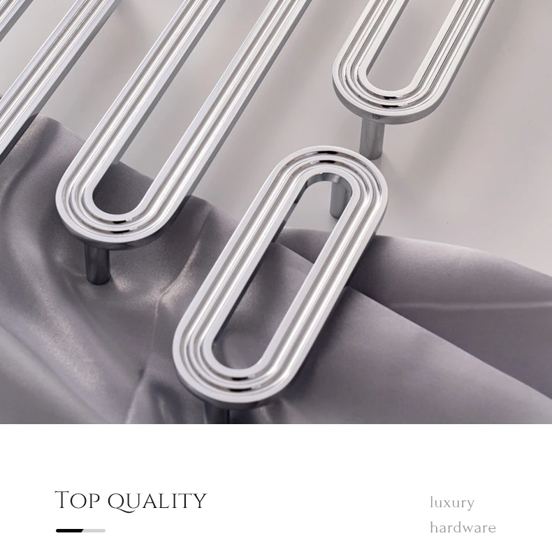 Chrome finished solid brass cabinet handle — supplier illustration 4