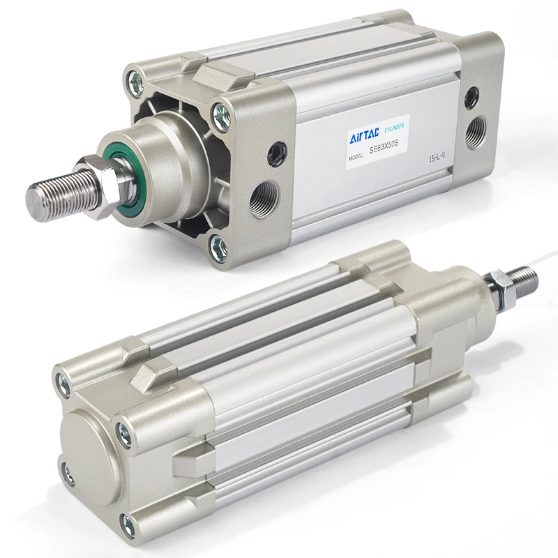 AirTAC SE32/40/50/63/80/100/125mm Bore  Standard Air Pneumatic Cylinder 25-1000mm Stroke Double Acting Piston Actuator