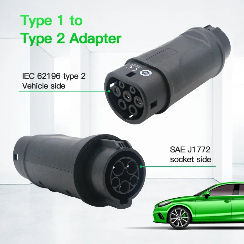 Type 1 to  2 and Type 2 to 1 Convertor SAE J1772 IEC 62196 2 EV Adaptor And Charging Adapter