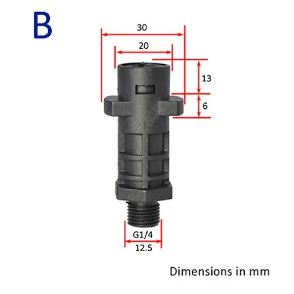 Wand Lance Fitting for Karcher G1/4 Snow Foam External Thread Adapter Quick Connector Spray Torch Nozzle Pressure Washer