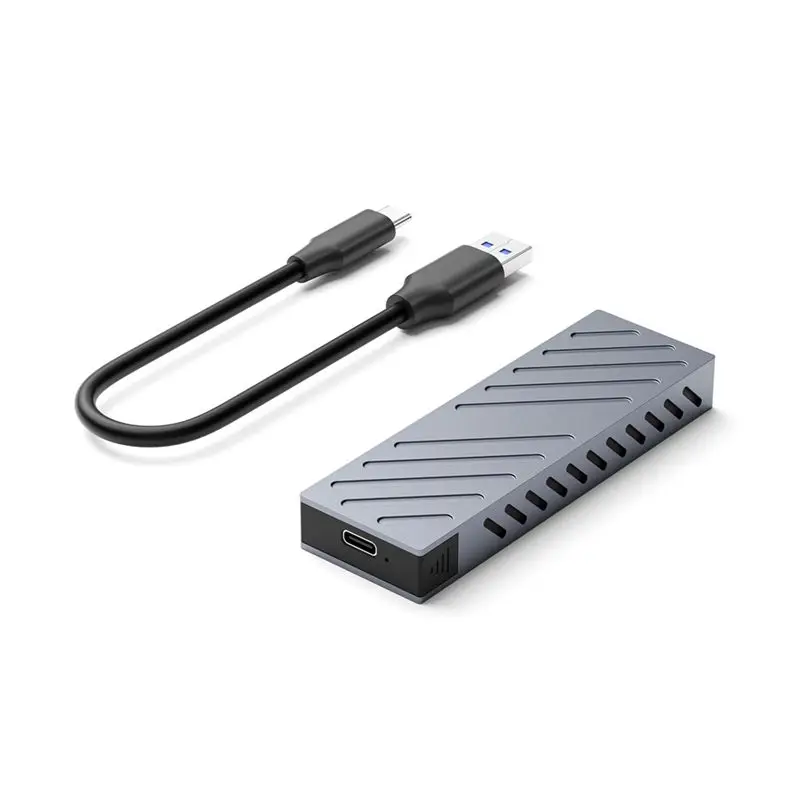 M52K-Tool-Free M2 SSD Case Nvme/SATA SSD Enclosure Adapter 10Gbps USB 3.2 Gen2 USB C External Enclosure