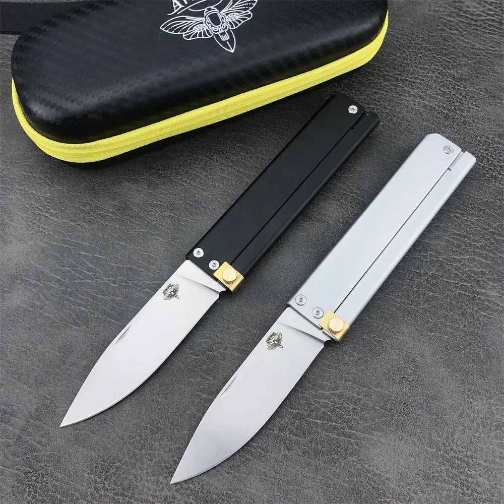 

ATROPOS Assisted Flipper Knife Pocket Practice Knife Tactical Knives D2 Steel Combat Hunting Camping Survival Tool with Sheath