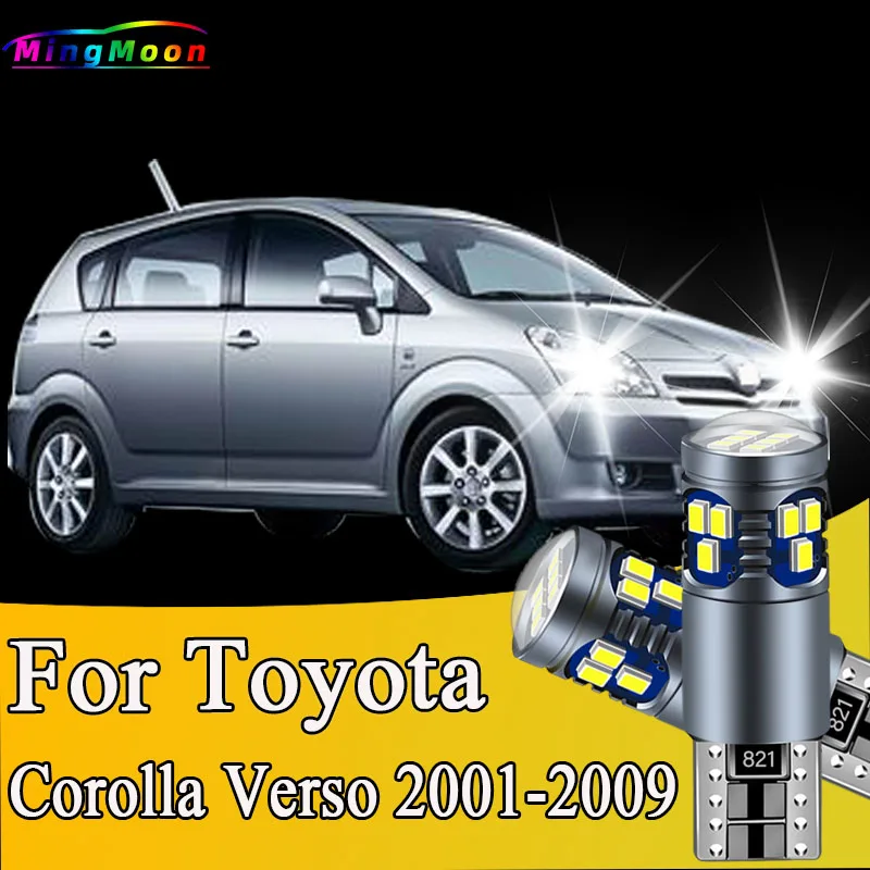 2Pcs T10 License Plate LED Bulbs Car Interior Lights For Toyota Corolla Verso 2001 2002 2003 2004 2005 2006 2007 2008 2009