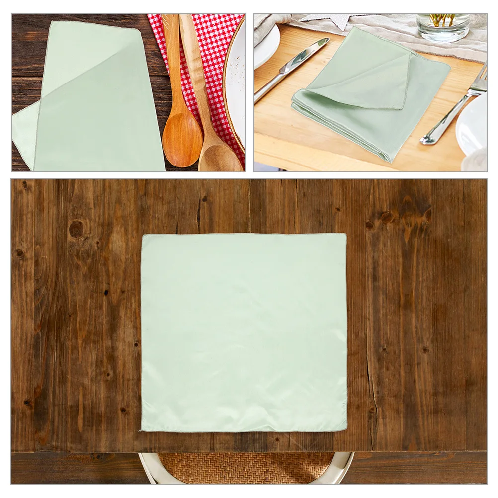 

12Pcs Satin Square Napkins Soft Comfortable Wedding Party Cloth Reusable Dinner Napkins Fabric Table Cloth Napkin