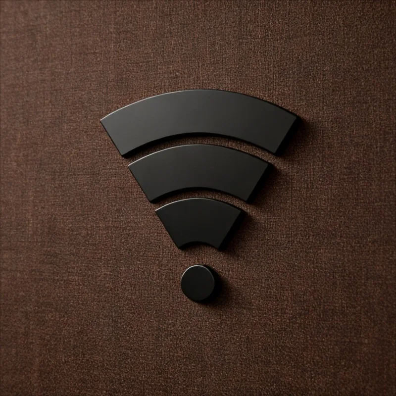 Laser-Cut 3D Acrylic Wifi Sign - Self-Adhesive Modern Wall Decor for Office, Restaurant, Home, Network Symbol with Strong Adhesi