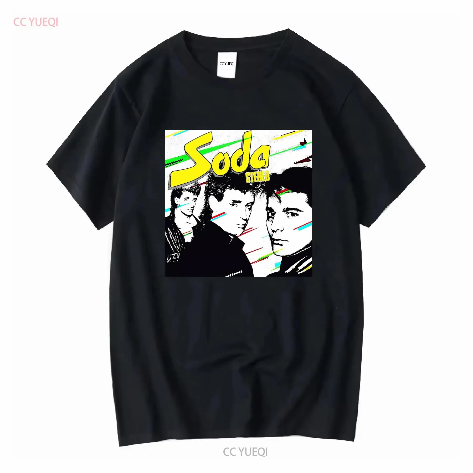 Soda Stereo Album 1982 New Black T Shirt Fullsize vintage Washed Comfortable Breathable fashion streetwear Stylish Casual