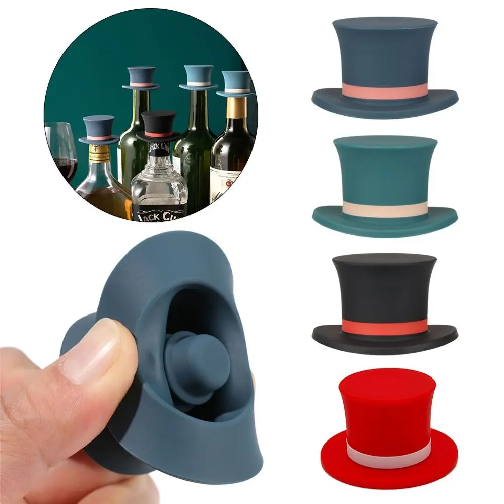 Tapón de silicona para botellas de vino, sellador al vacío reutilizable, tapón para champán y cerveza, accesorios de cocina, 1 piezas