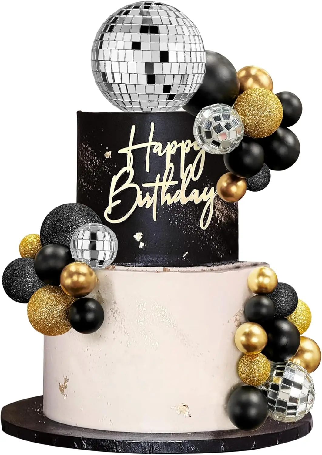 32 Stück Disco bunte Kugel Kuchen Topper Dekoration für Hochzeit Geburtstag Babyparty 70er 80er Party Kuchen Dekoration Lieferungen