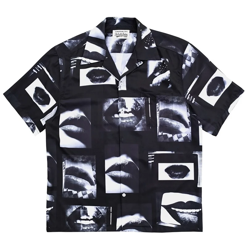 Y2K Trendy Multicolour WACKO MARIA Short Sleeve Shirt Japanese Harajuku Summer Brand Mens Womens Shirts