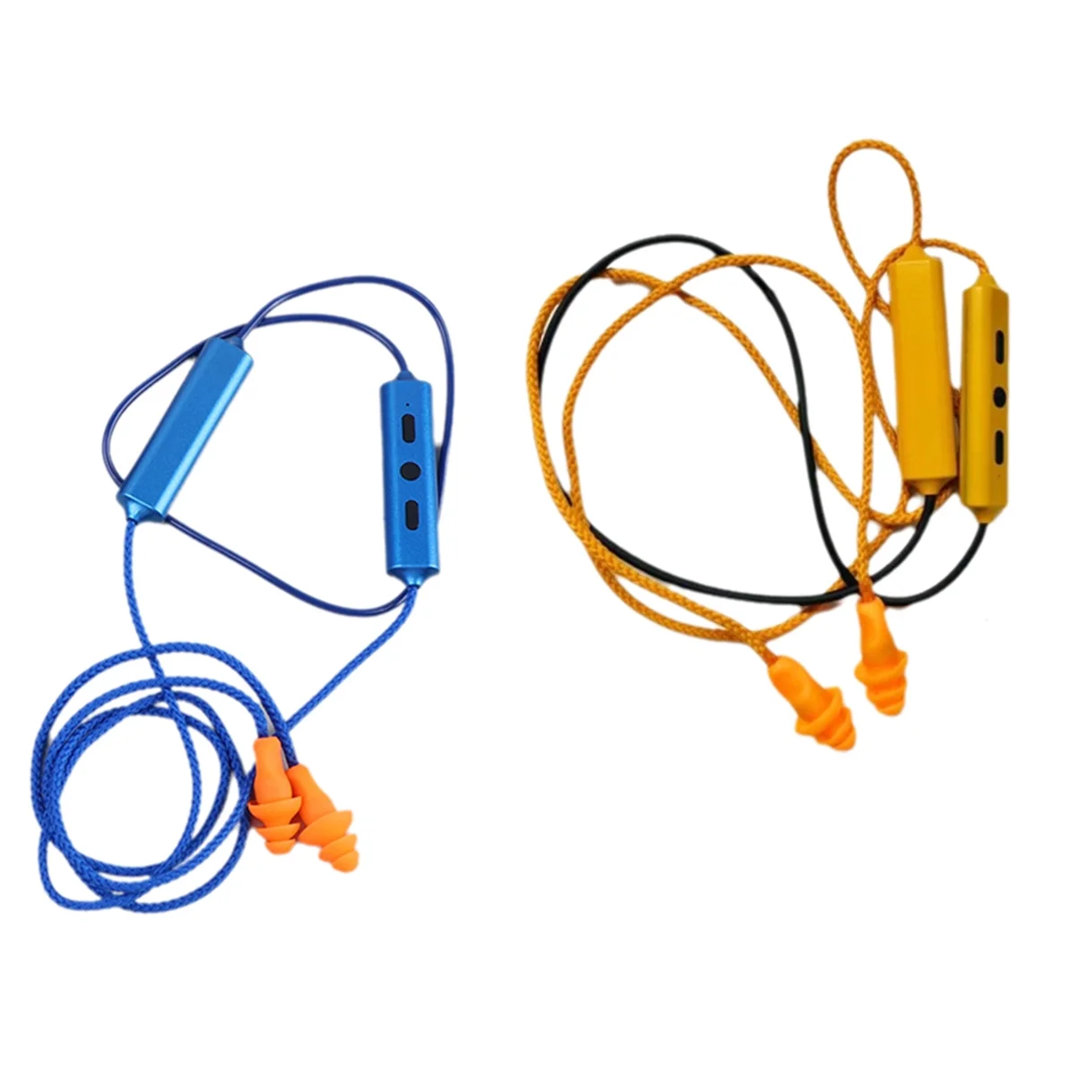 AT77 Ear Plugs Bluetooth Earphone for Work, Noise Suppression, Hearing Protection,Construction Sites, Noisy Places Orange