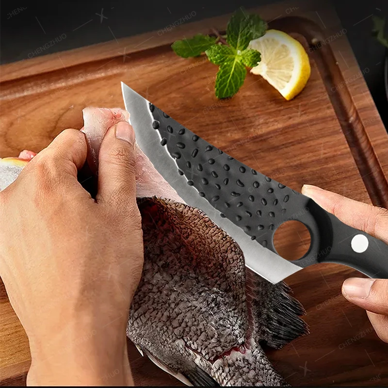 Butcher's Sharp Boning Knife Stainless Steel Kitchen Meat Cleaver Household Chef Knife for Slicing Vegetables and Fruits 6