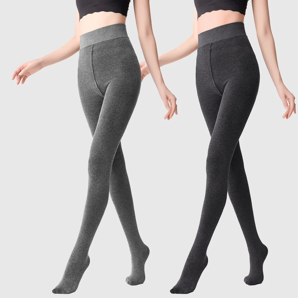 130 جرام/150 جرام عمودي مخطط القطن مبهمة جوارب طويلة الخريف معطف شتوي الجوارب رمادي طماق زائد النمط الكوري