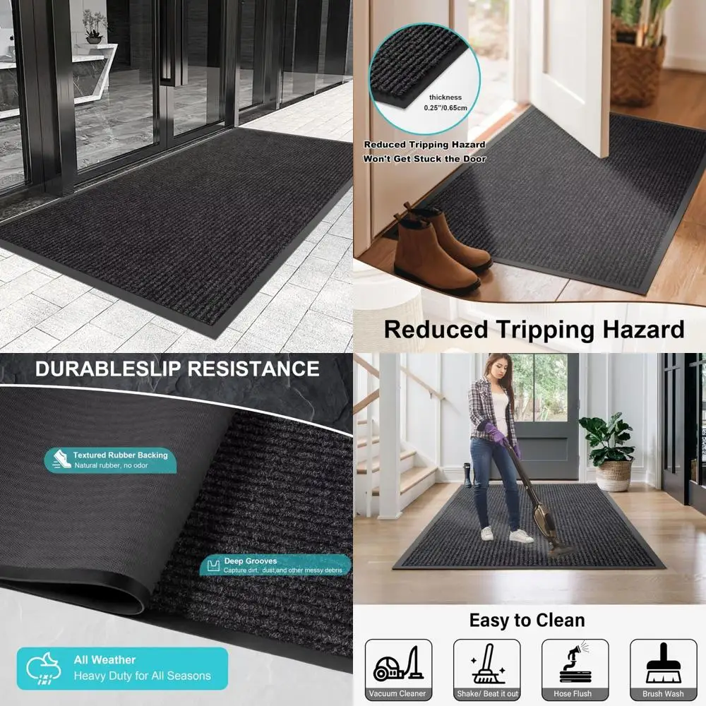 

Customizable Heavy-Duty Waterproof Entrance Door Mat, 2' x 29', All-Weather, Rubber Backing for Durability