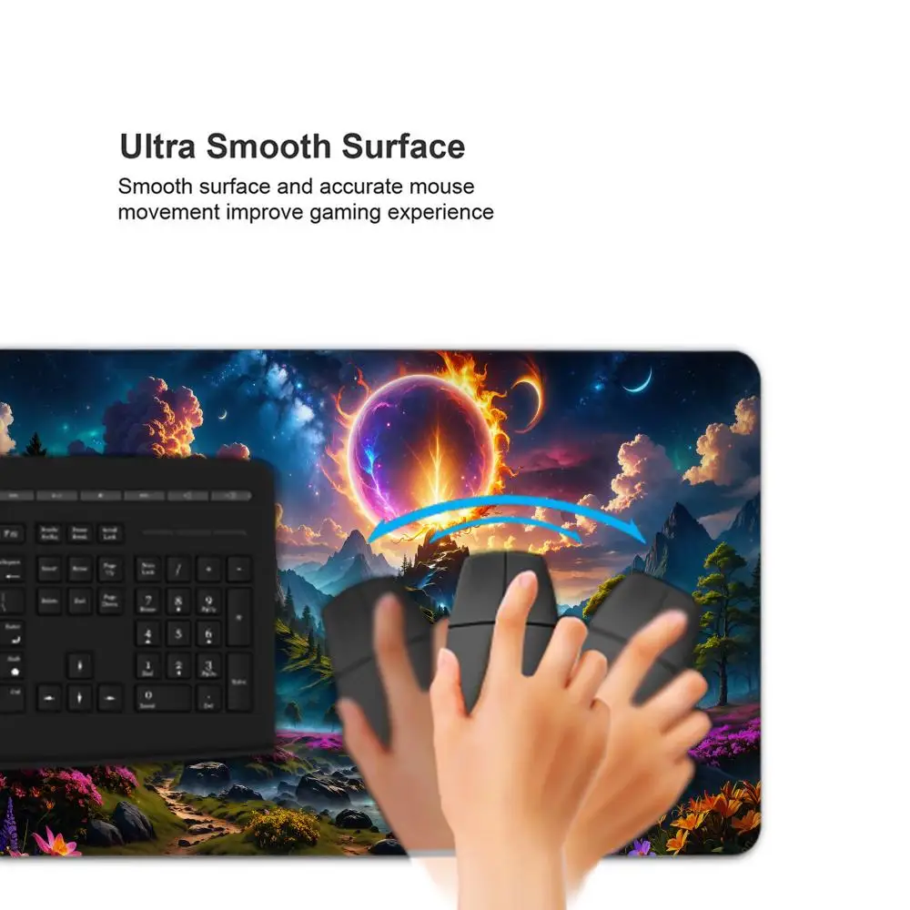 Magic Forest Tree Mouse Pad Large Computer Keyboard Animation Game Mousepad Chess and Card TCG Desk Mat Compatible MTG RPG CCG