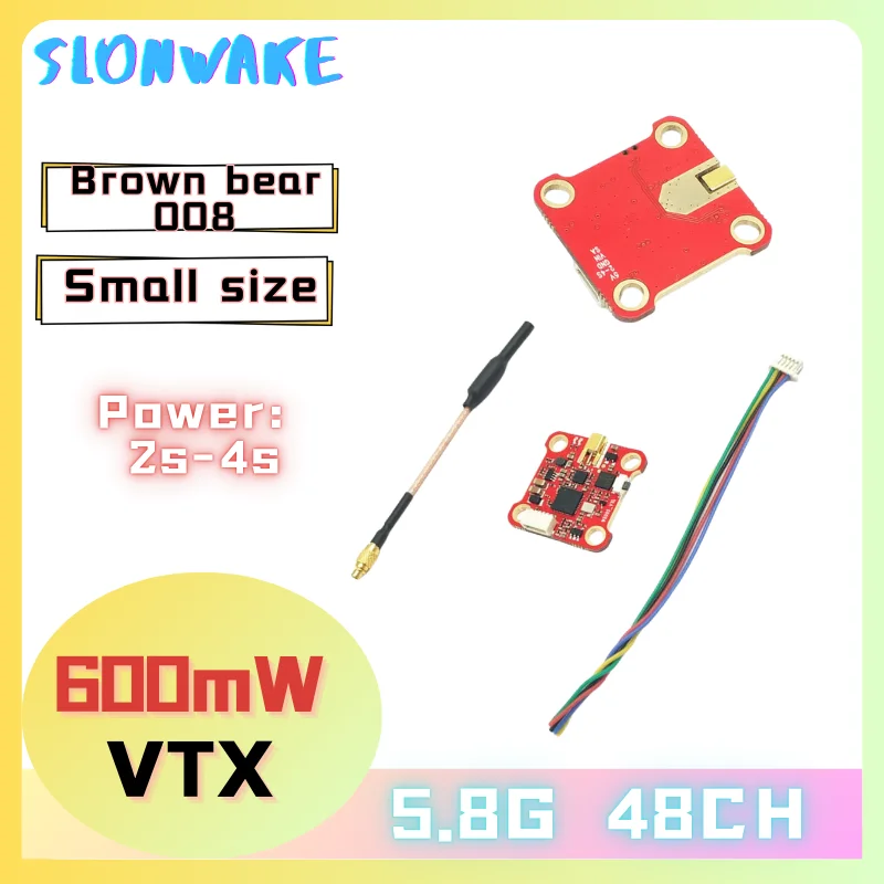 

5.8G 48CH FPV Transmitter PitMode 0/25mW/200mW/600mW 7-26V Adjustable VTX launcher for RC FPV Racing Drone