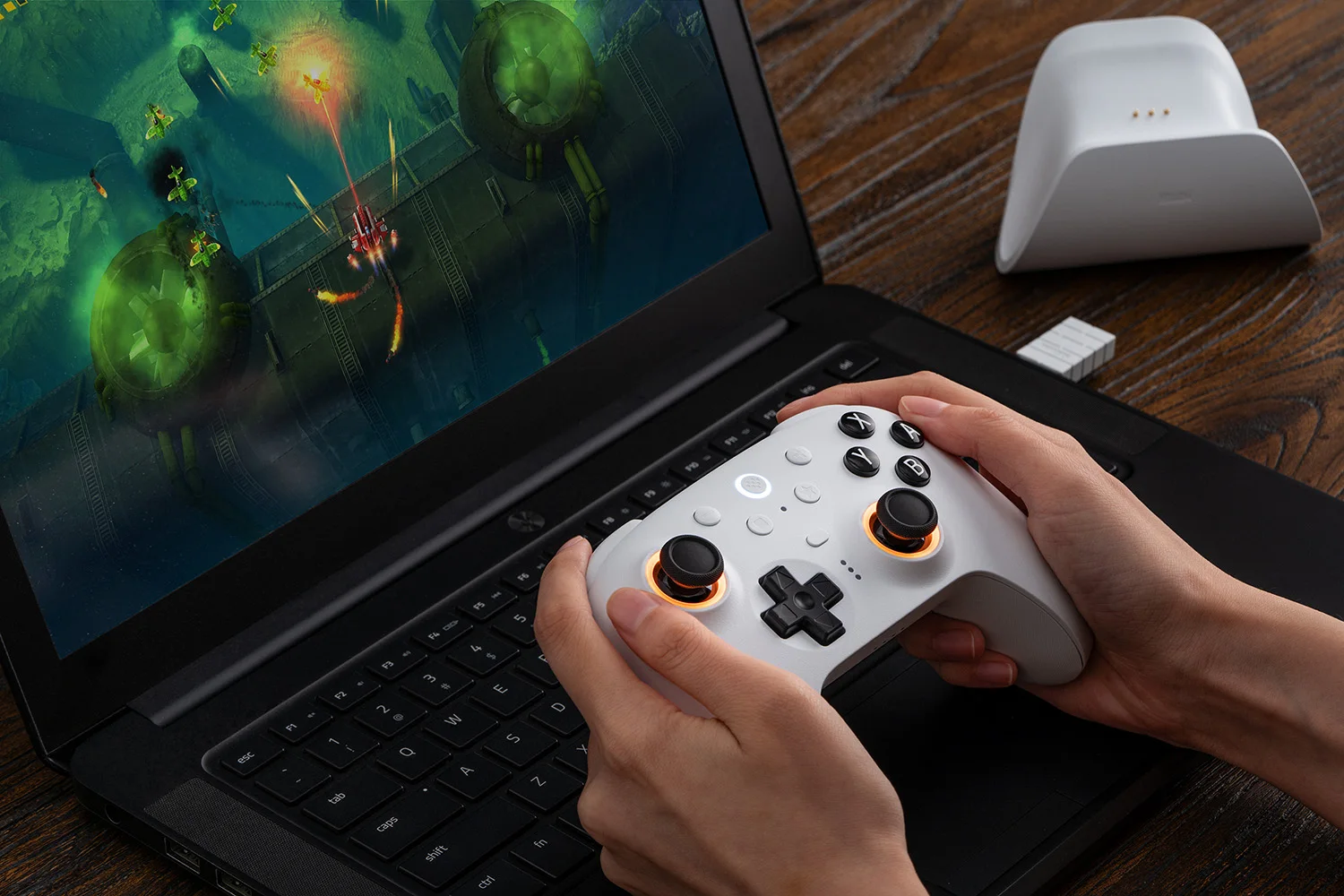 8BitDo Ultimate 2 Bluetooth-Controller, kabelloses Gamepad für Nintendo Switch, Switch 2, Windows 10/11 mit TMR-Joystick-Zubehör – Detail 6