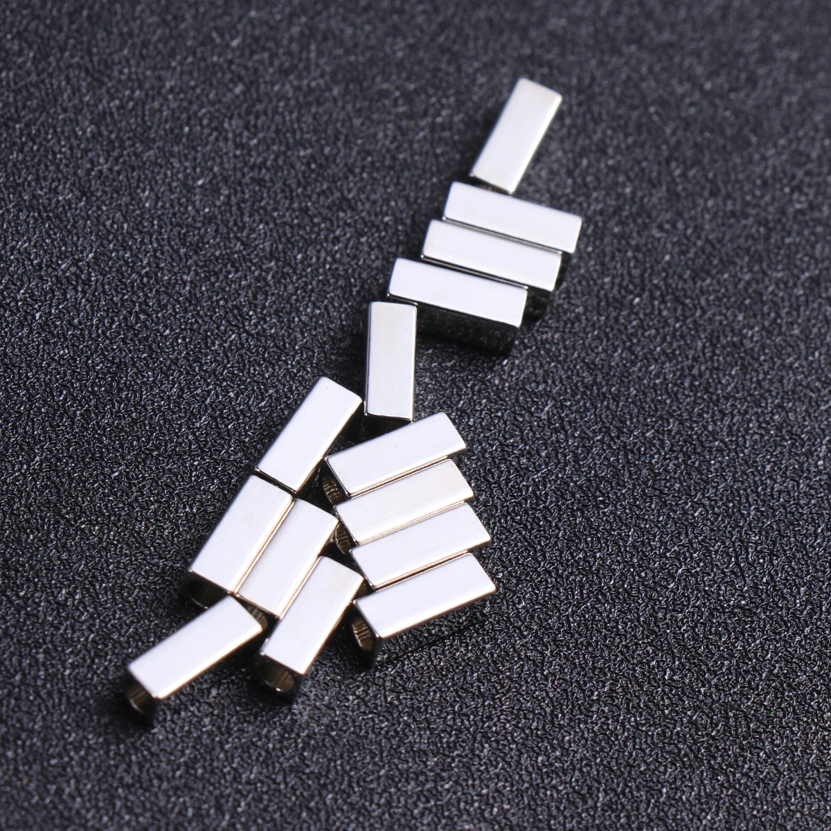 

50pcs Rectangular Tube Beads Spacers Copper Material Jewelry Making Lightweight Durable Bracelet Necklace Crafts Gifts