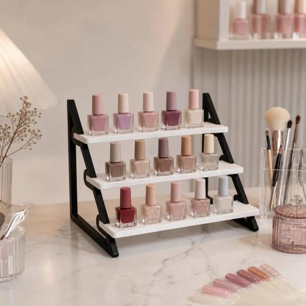 3 Tier Cosmetic Storage Rack Space Saving Large Capacity Seasoning Organizer 3D Printing Durable Dessert Display Stand