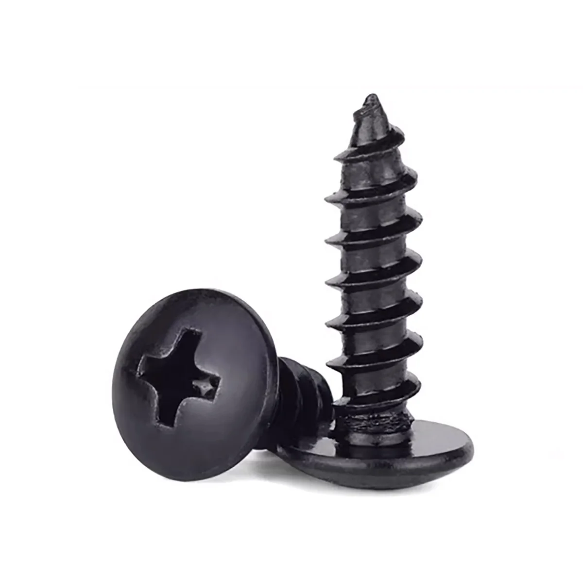 Black Self Tapping Screw/ Large Flat Head Cross Wood screw/ Large Head Umbrella Head Mushroom Head Self Tapping Screws M2.3-M5