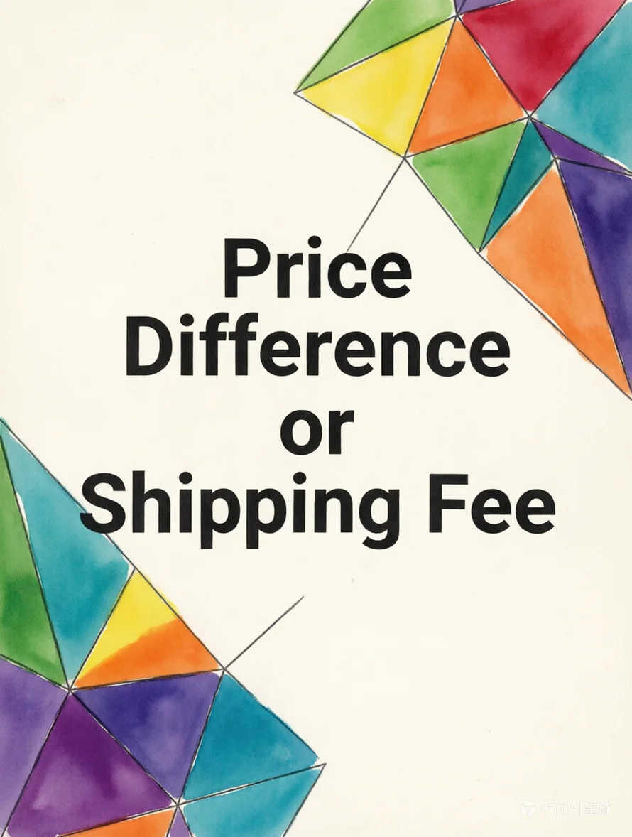 

Additional price difference, shipping cost