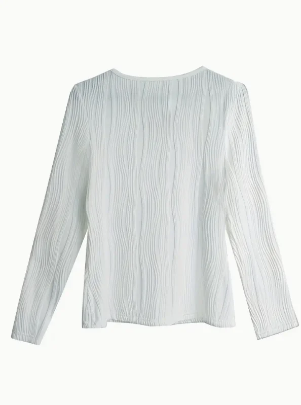 Sexy halbtransparentes Oberteil mit Herzketten-Detail, 100 % Polyester, leichtes, dehnbares Hemd mit goldenfarbenen Metallakzenten, Maschinenwasha – Detail 2