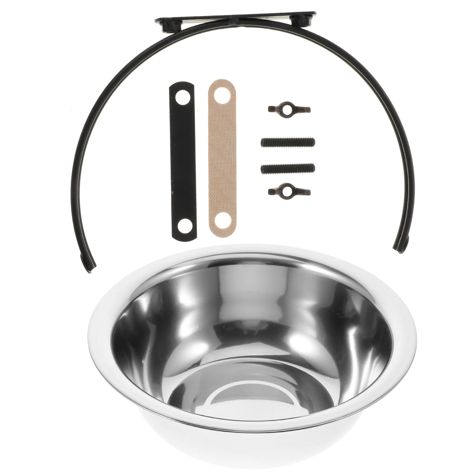 

Stainless Steel Bowl Stainless Steel Coop Cup Set S M Food Water Bowls Hanging Cage Durable Easy Installation Feeding Cup