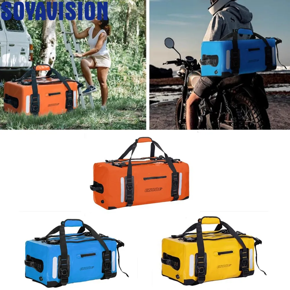 

40L 60L 90L Motorcycle Dry Duffel Bag PVC Luggage Storage Bag Backpack Beach Rafting Travel Camping Hiking Swimming Kayaking Bag