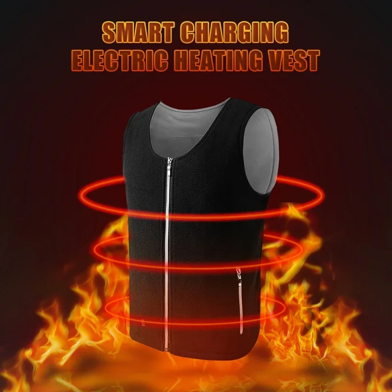 5 Ares Smart Electric Heating Vest for Men Women USB Charging Heating Vest Camping Traveling Winter Body Warm Clothes