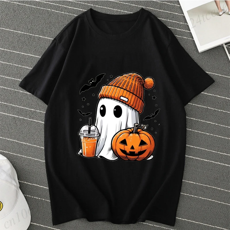 مضحك هالوين تي شيرت، موسم مخيف المرأة قميص، مضحك بو القمم، هالوين حزب شبح النساء الرجال تي شيرت قصيرة الأكمام قمم #5