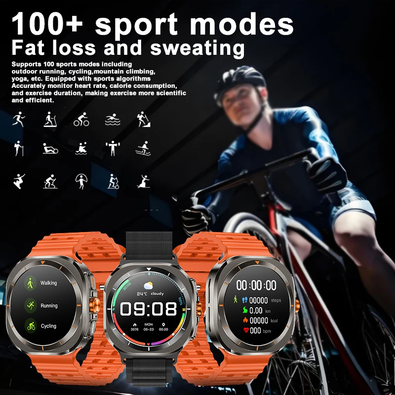 Deportes al aire libre Z7 Ultra reloj inteligente Bluetooth llamada monitoreo de salud GPS rastreador de seguimiento de movimiento pantalla HD de 1,46 pulgadas reloj inteligente