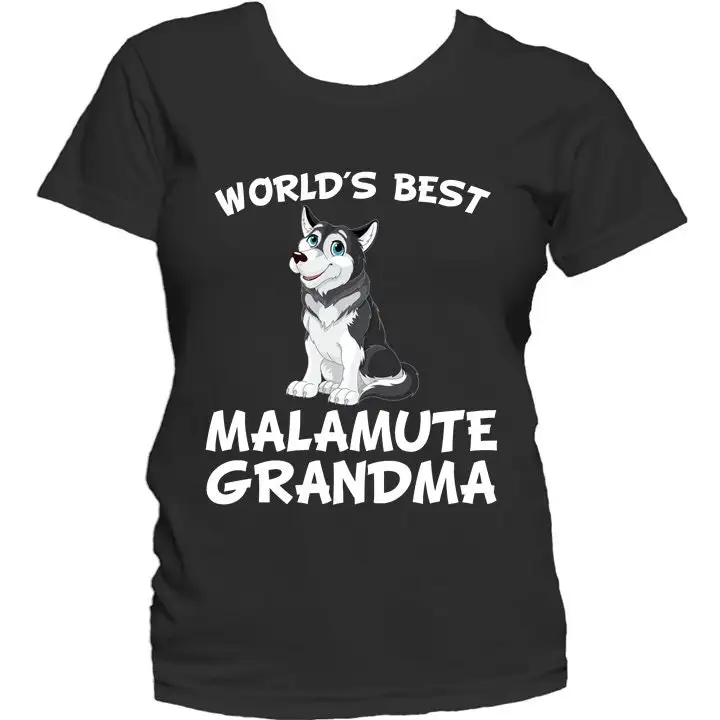 Women'S Alaskan Malamute T Shirt World'S Best Grandma Dog Owner By Really Awesome