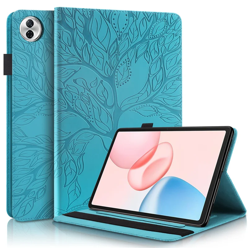 Coque For Honor Pad 10 Case 12.1 inch Embossed Tree PU Leather Wallet Flip Cover For Funda Honor Pad 10 12.1 2025 Case Cover