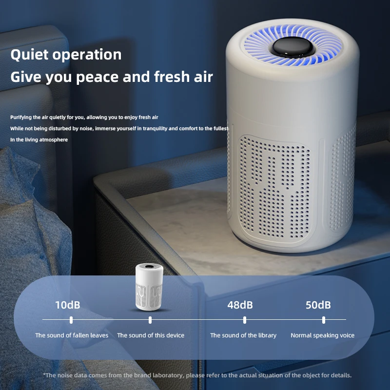 منقي هواء صغير لسطح المكتب من Xiaomi فلتر HEPA يزيل رائحة الفورمالديهايد جزيئات الدخان والغبار لإزالة الروائح الكريهة جديدًا