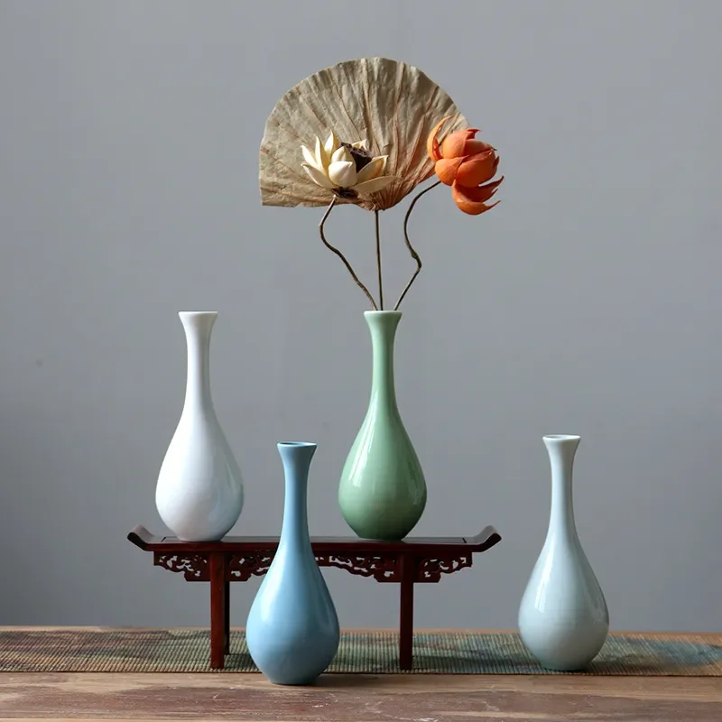 for Chinese Retro Zen Small Vase National Style Literary High End Dried Flower Arrangement Song Aesthetic Decorative Ornament