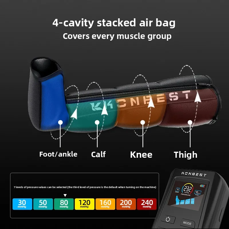 Cross-Border Newly Upgraded Four-Chamber Airbag Leg Massager Home Sports Safety Rehabilitation Wave
