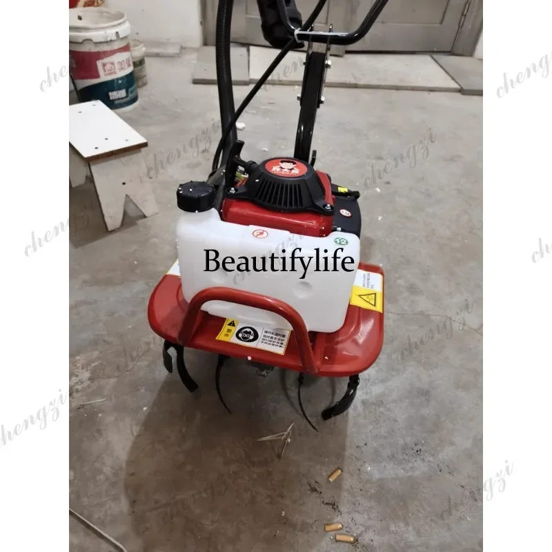 AB AB02  Tiller Machine Multi Function Garden Tool For Soil Cultivation Weeding And Furrowing Home Farm Use